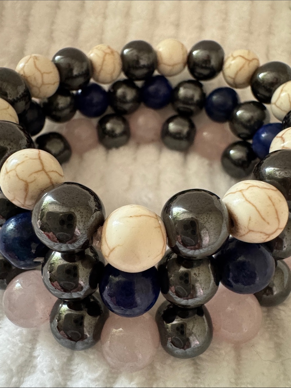 Magnetic by Design Set of 3 Multi Gemstone Beaded Stretch Bracelets 324.95 ctw
